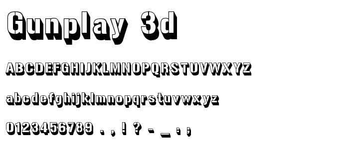 Gunplay 3D font